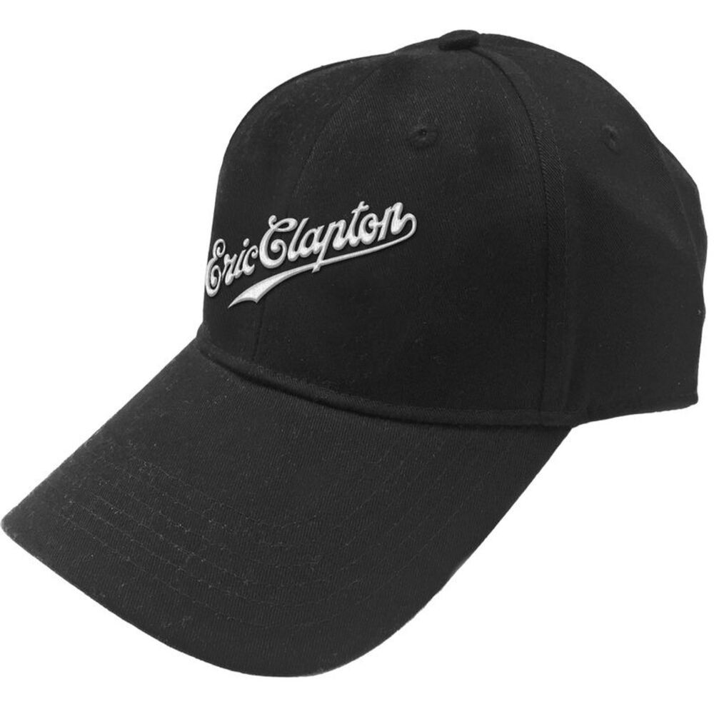 Eric Clapton Unisex Adult Script Logo Baseball Cap / Black/White